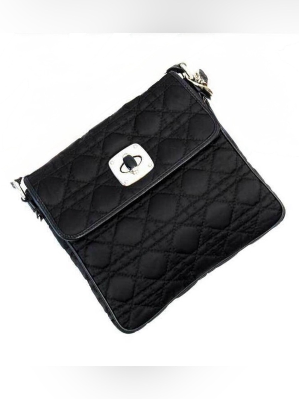 🔥🔥Christian Dior Black Quilted Nylon & Leather Clutch Crossbody Bag w/COA (GUC)🔥